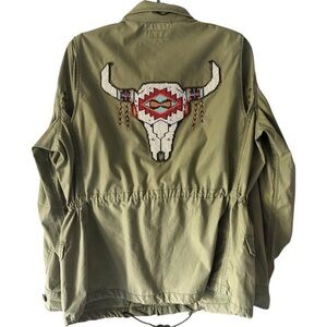 🆕 Polo Ralph Lauren Beaded Steer Head Military Field Jacket Sz XLarge
